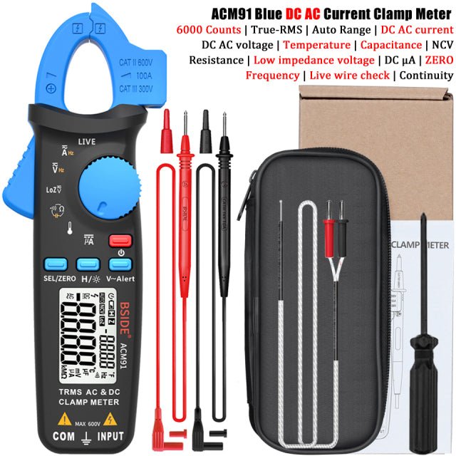High-Precision Digital Clamp Meter – T-RMS Multimeter for DC/AC, Voltage, Temp, and More image 18