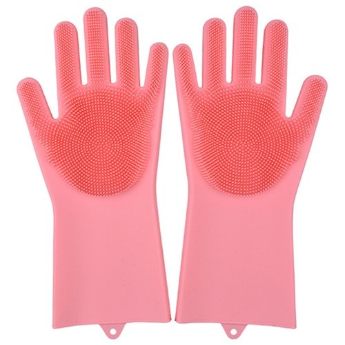 2PCS Multifunction Silicone Dishwashing Cleaning Gloves image 0