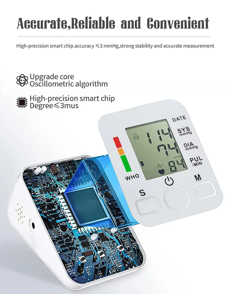 Digital Arm Blood Pressure Monitor ‚Äì Automatic Tensiometer & Heart Rate Pulse Meter image 12