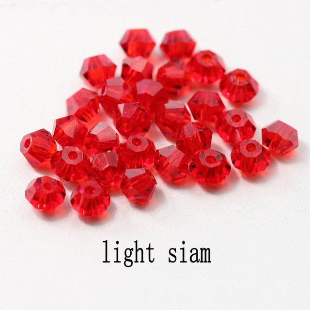 4mm Shiny Crystal Bead Set | Bicone Beads Glass Beads Loose Spacer Beads for bracelet DIY Jewelry image
