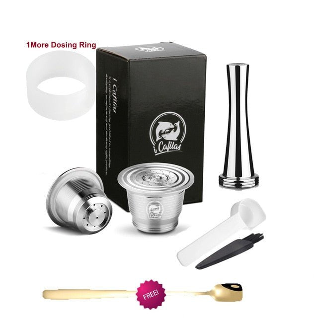 iCafilas Nespresso Reusable Refillable Capsule Pods Compatible With Nespresso Inissia capsula image 21