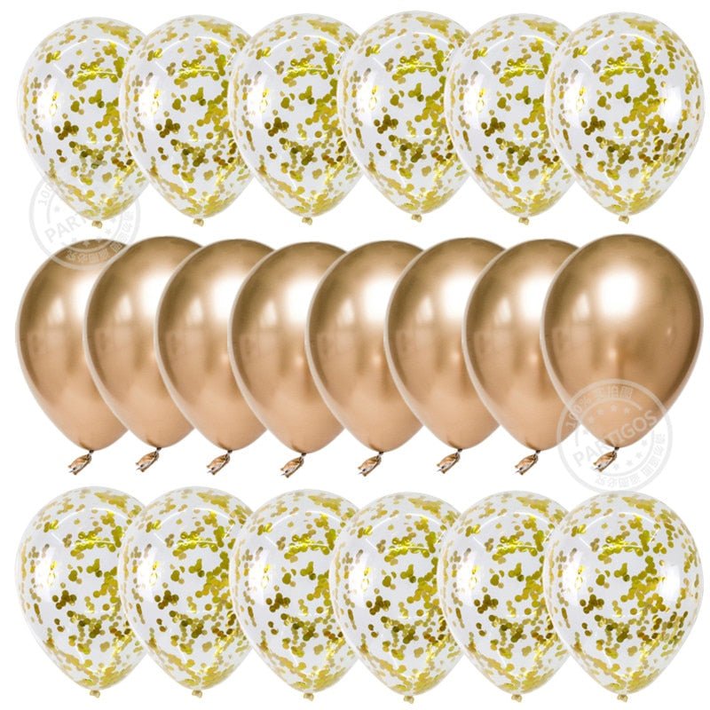 20pcs Confetti Chrome Birthday Party Decors Wedding Decoration New Year Balloon Set image 4