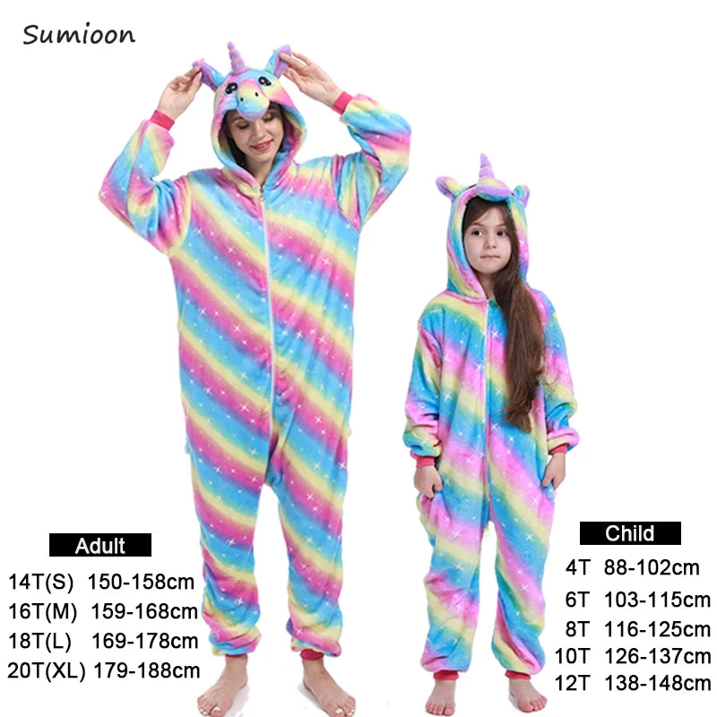 Kigurumi Unicorn Pajamas ‚Äì Kids‚Äô Animal Onesies for Boys & Girls, Warm Winter Homewear image 36