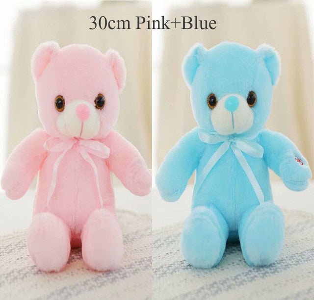 Luminous 30/50/80cm Creative Light Up LED Teddy Bear - Pink Blue 30cm Set image