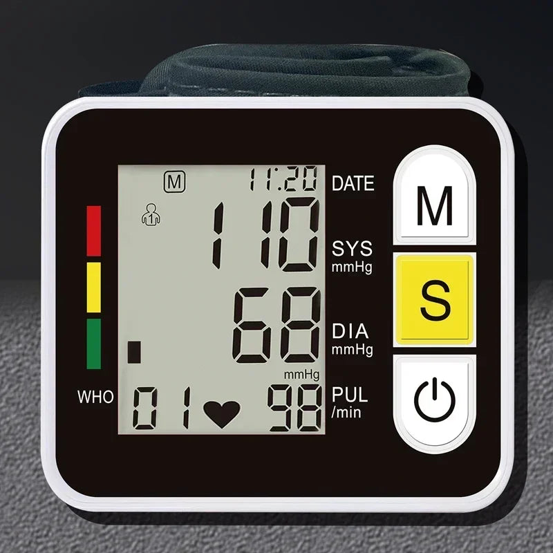 Automatic Digital LCD Wrist Blood Pressure Monitor ‚Äì Tensiometer & Pulsometer for Family Health Diagnostics image 6