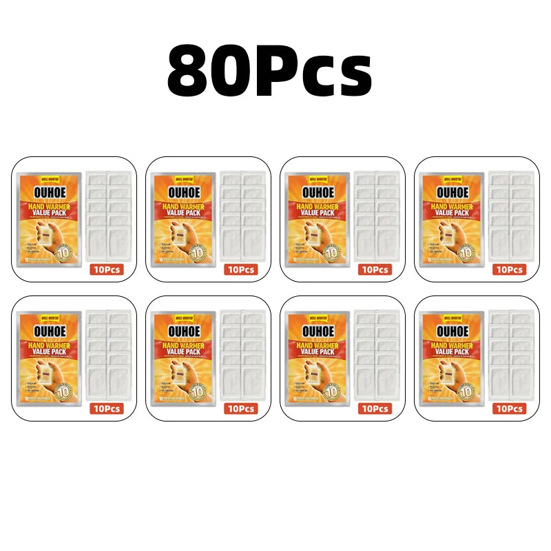 Disposable Hand & Toe Warmers ‚Äì Adhesive Self-Heating Packs for Cold Protection - 80pcs image