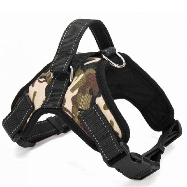 Adjustable Heavy Duty Dog Pet Harness Collar - camouflage, M image
