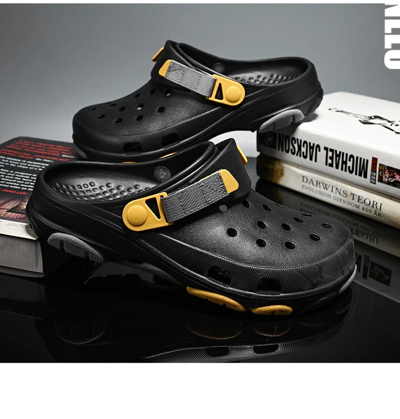 Classic Summer Mens Sandals | White Comfortable Womens Clogs Beach Shoes | Sandals Slip-on Outdoor Sneakers image 13