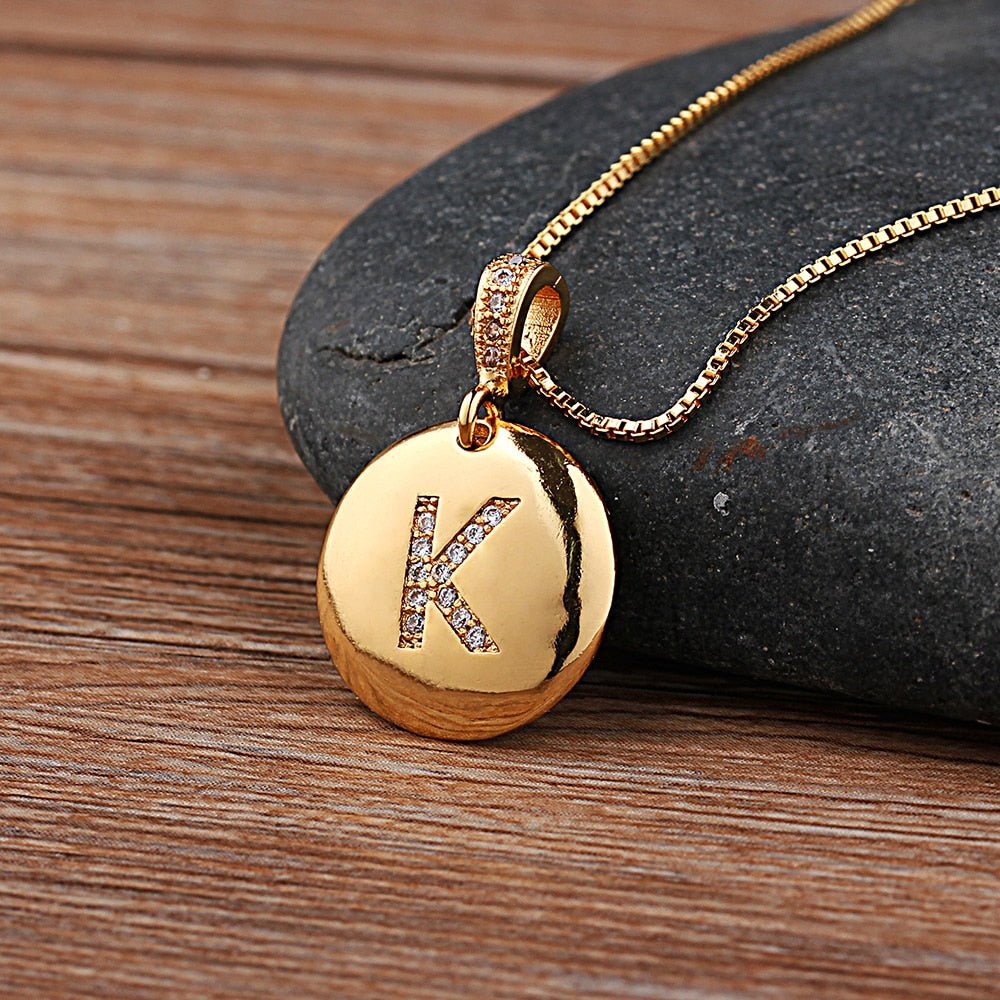 Top Quality Personalized Gold Letters Women and Girls Initial Letter Necklace image 0
