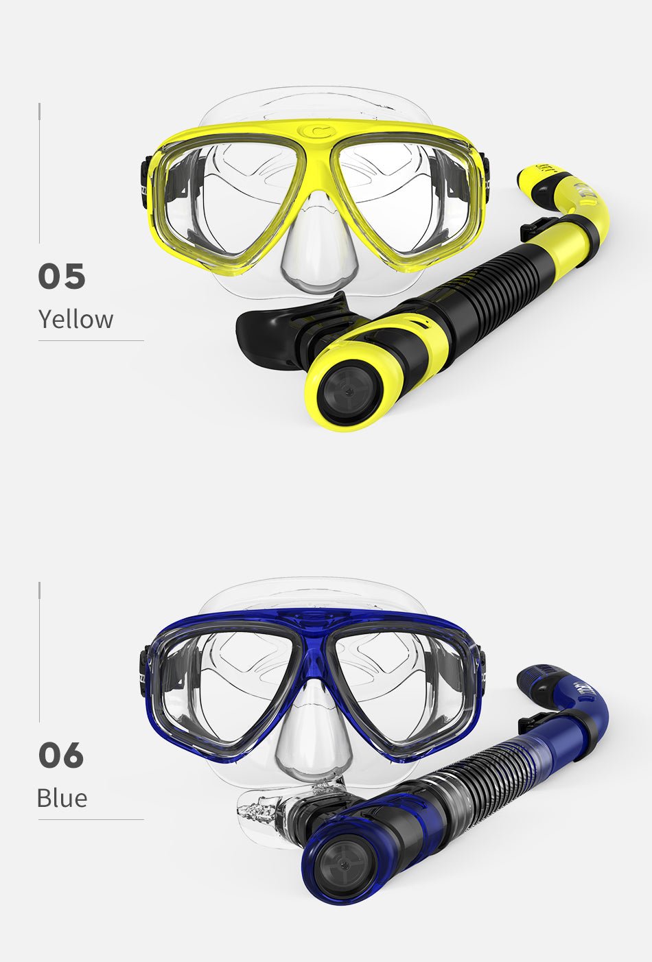 COPOZZ Scuba Diving Mask Set Anti Fog Goggles with Snorkel Glasses Tube Adjustable Strap for Women Men Adult Swimming Mask image 11