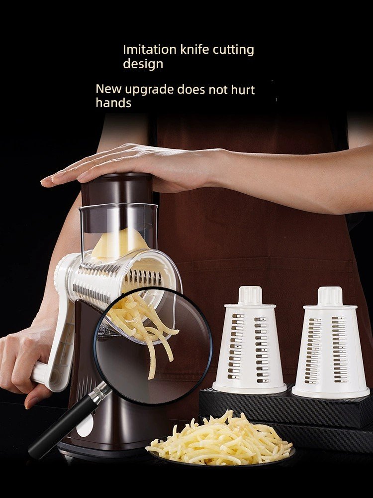 Hand-Cranked Shredded Potatoes Cut Grater Multifunctional Slicer Radish Grater Roller image 1