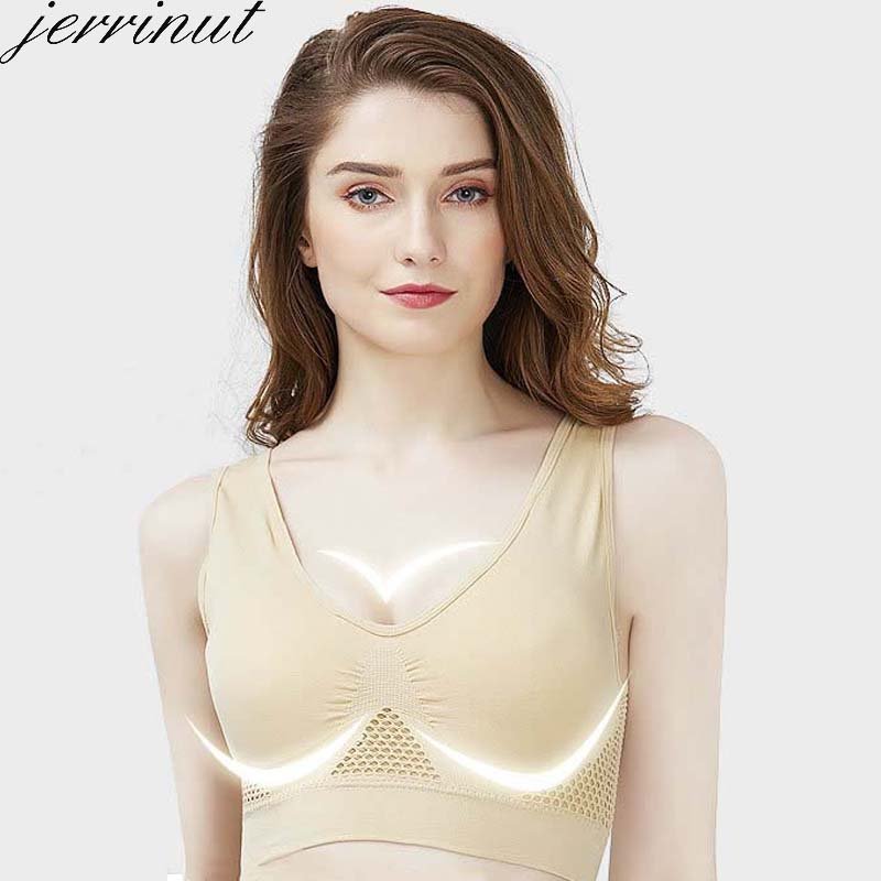 Jerrinut Seamless Breathable Wireless Push Up Bra Underwear With Pads image 5