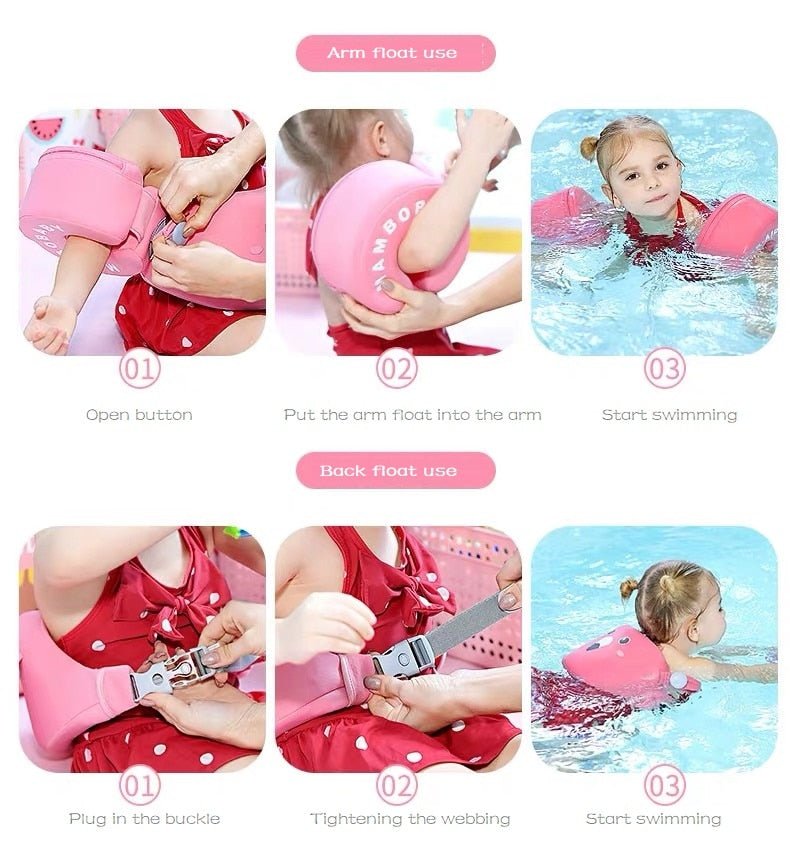 Solid Non-inflatable Baby Swimming Ring Float Swim Trainer Sunshade image 36