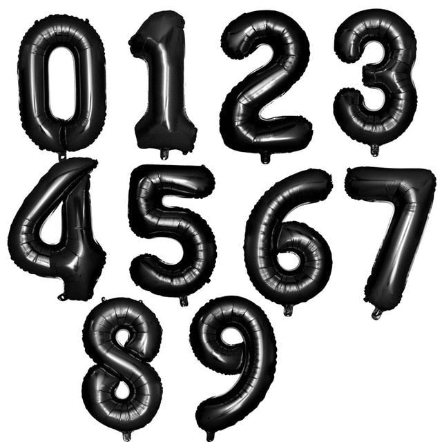 Big Foil Birthday Helium Number Party Decorations Kids Toy Figures Wedding Air Balloons image 18
