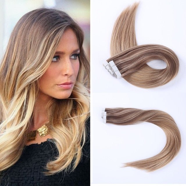 SINDRA 100% Seamless Tape-In Real Human Hair Extensions image