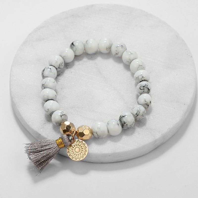 Turtle Heart Pearl Wave LOVE Crystal Marble Charm Bracelets for Women image 39