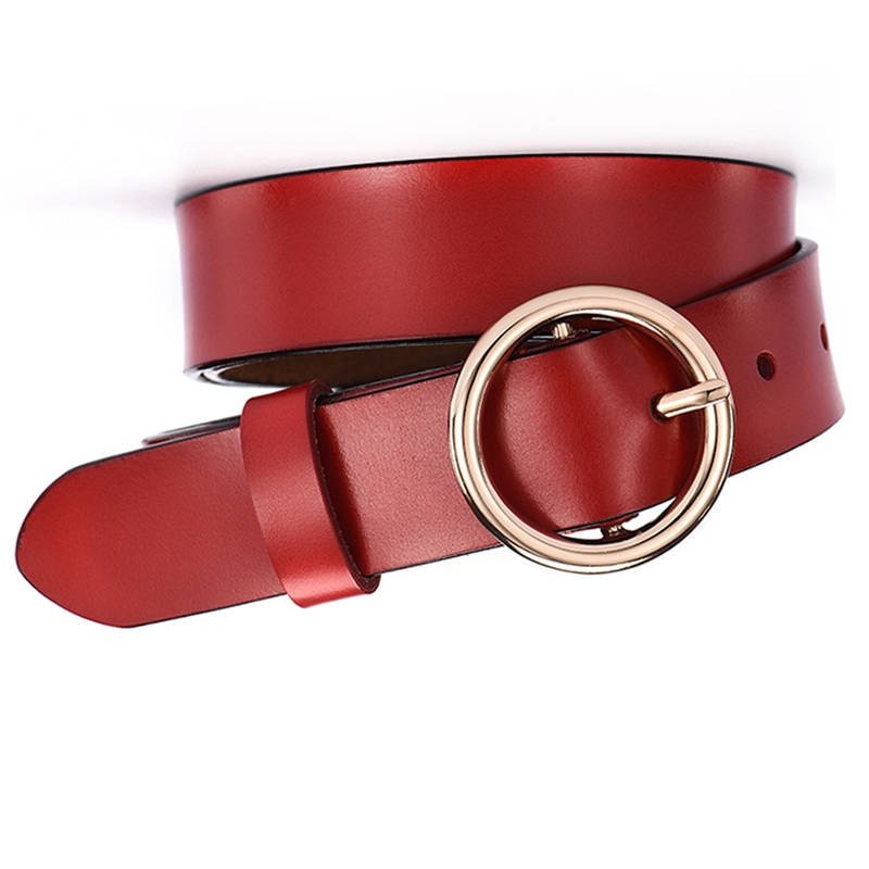 NO.ONEPAUL Female Gold Buckle Jeans Belts | New Circle Pin Buckles Belt image 18