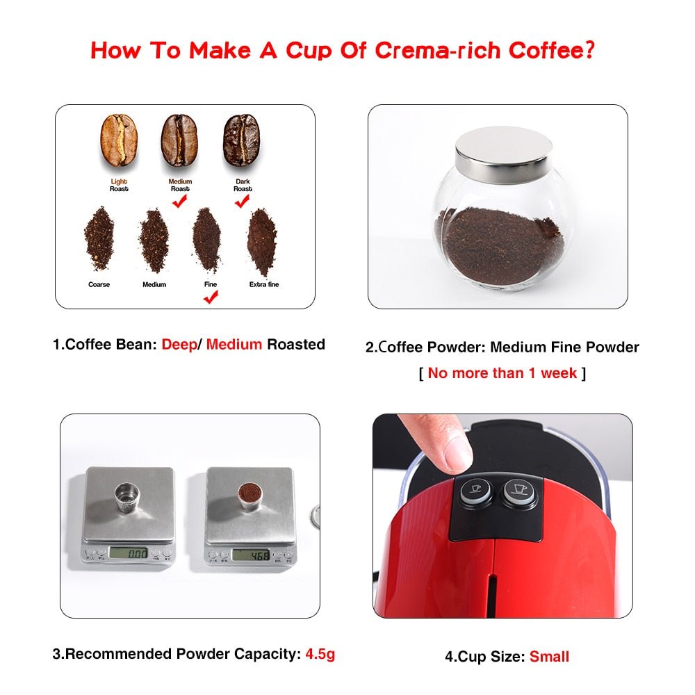 iCafilas Nespresso Reusable Refillable Capsule Pods Compatible With Nespresso Inissia capsula image 29