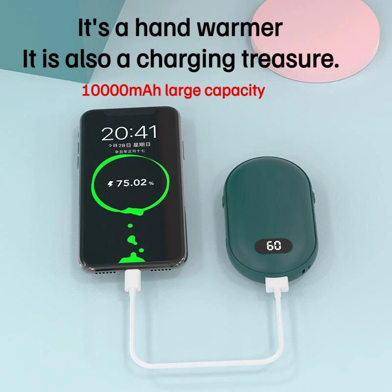 Compact Hand Warmer & Power Bank ‚Äì 2-in-1 USB Rechargeable Winter Essential image 3