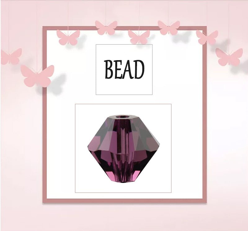 4mm Shiny Crystal Bead Set | Bicone Beads Glass Beads Loose Spacer Beads for bracelet DIY Jewelry image 13