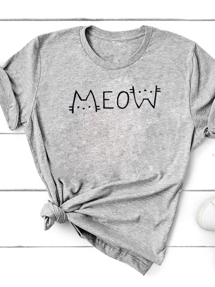 Paw Cat Dog Love Heart Graphic T-Shirt | Women‚Äôs Summer Fashion Short Sleeve Tee - ESL28134, XXXL image
