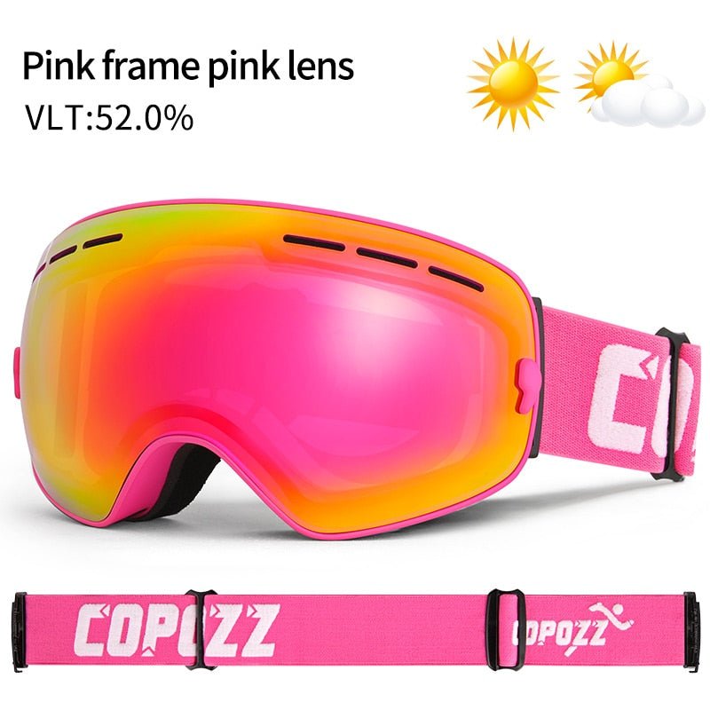 COPOZZ Anti Fog Snowboard Ski Goggles Mask image