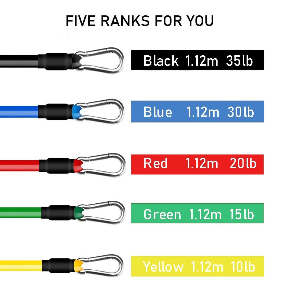Exercise Resistance Bands Set with Door Anchor Legs Ankle Straps for Resistance Training Physical Therapy Home Workouts image 13