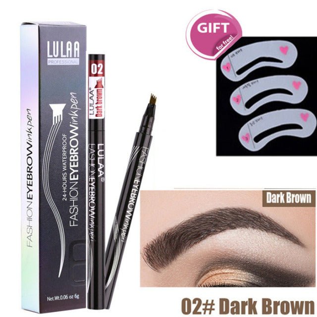 5-Color Four-Pronged Eyebrow Pencil Eyebrow Brush Split Liquid Waterproof Long-Lasting Eyebrows Enhancer Pencil Eyebrow Shadow image 48