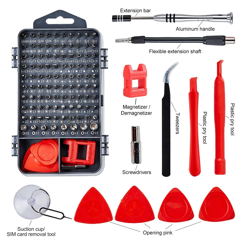 KALAIDUN 112 in 1 Magnetic Screwdriver Bit Torx Multi Mobile Phone Repair Tools Kit image 13