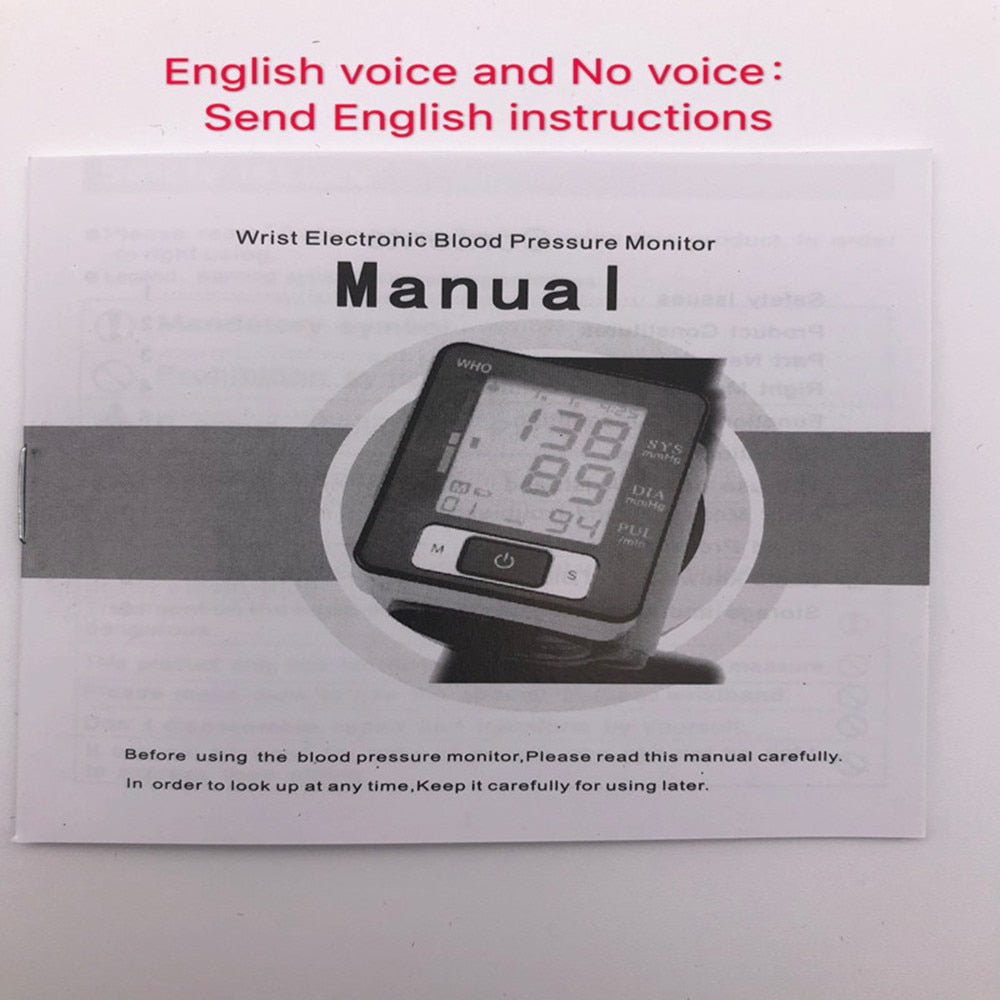 ZOSS Voice Wrist Cuff Sphygmomanometer| Portable Blood Pressure Meter and Heart Rate Pulse Monitor image 11