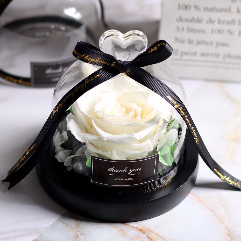 The Beauty and Beast Forever Rose Flower With Night Light in Glass Dome image 10