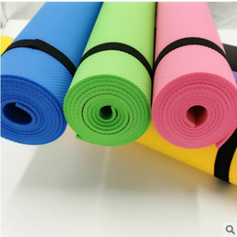Durable Non-Slip Yoga Mat 4MM Thick, 173cm x 61cm ‚Äì Ideal for Fitness, Pilates, and Workout with Bandage image 9