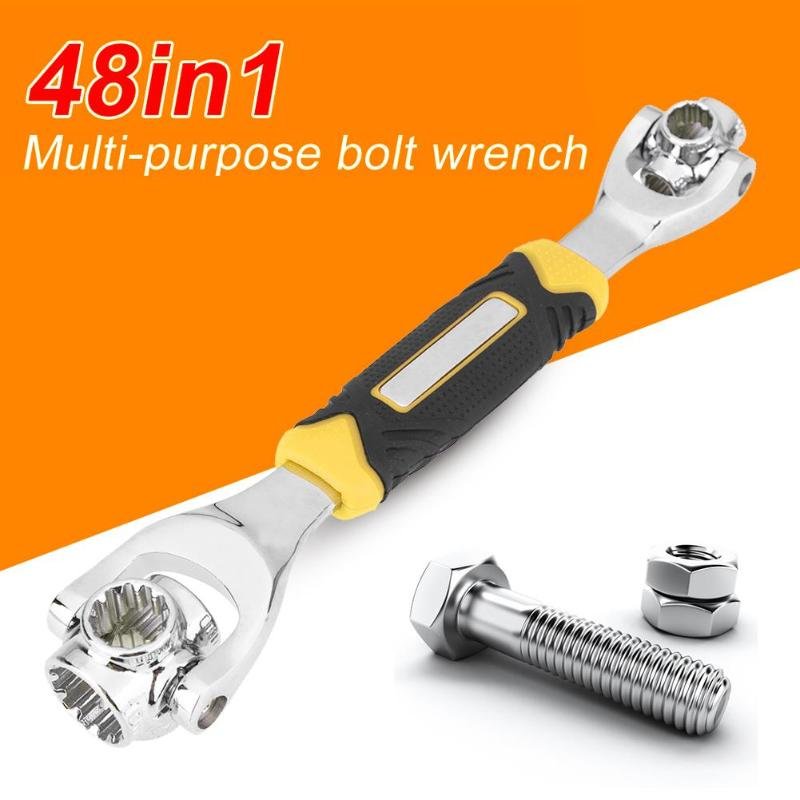 48 in 1 Socket 360 Degree Rotation Universal Wrench Spanner Work with Spline Bolts image 3
