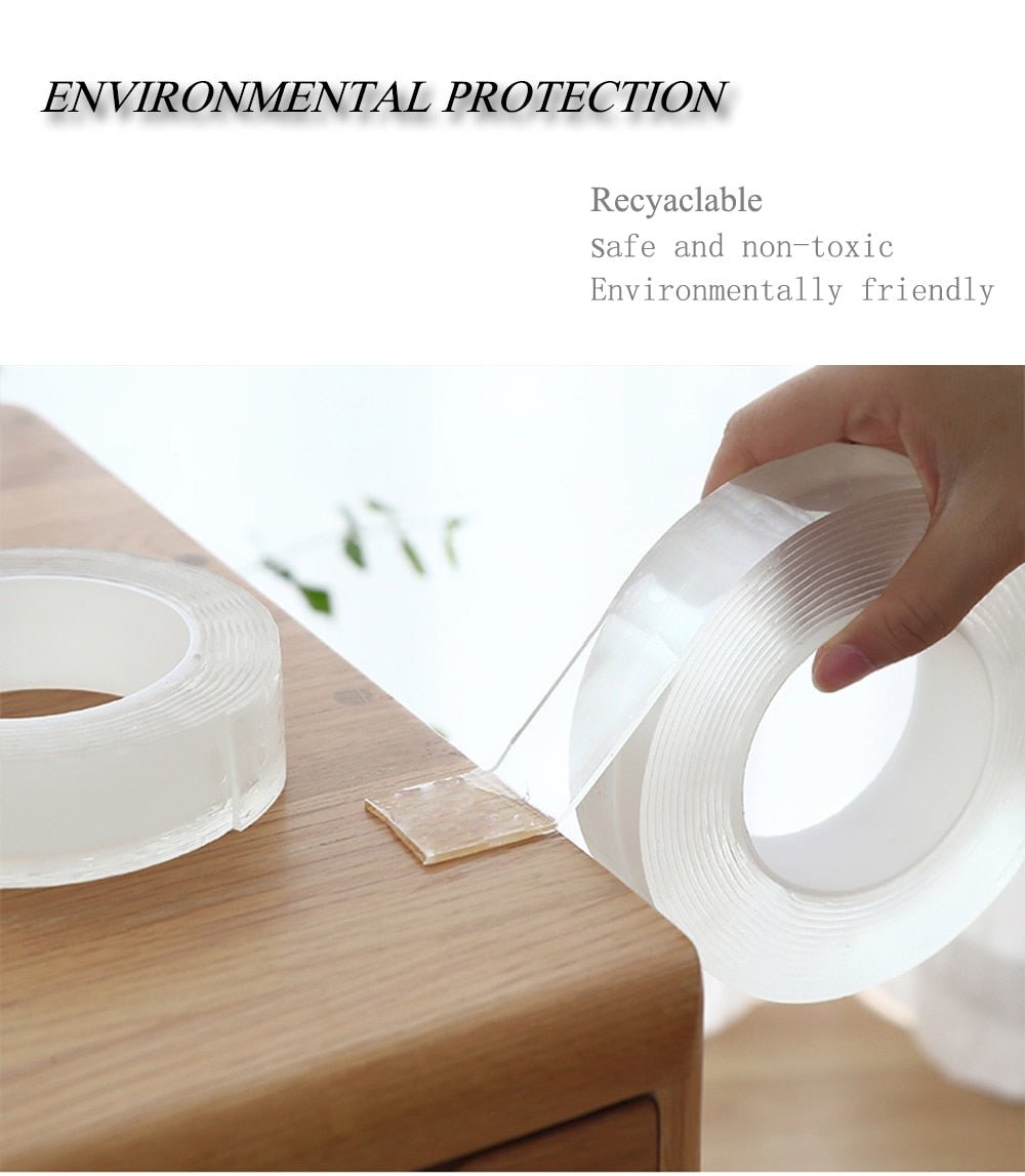 Transparent Washable and Reusable Double-Sided Adhesive Tape image 3