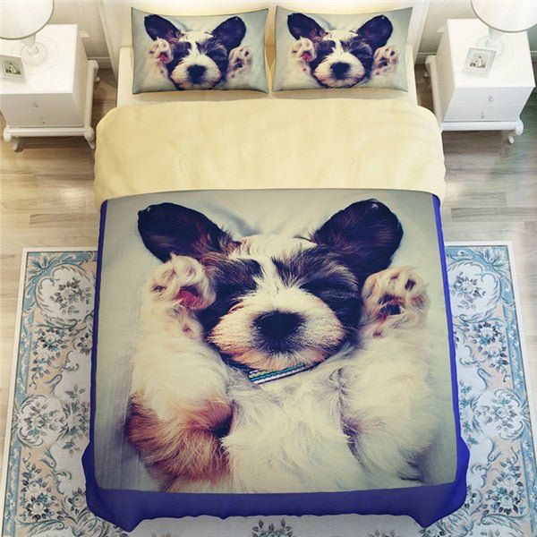 3D Oil Painting Siberian Polyester Duvet Cover - pattern 10, Full image