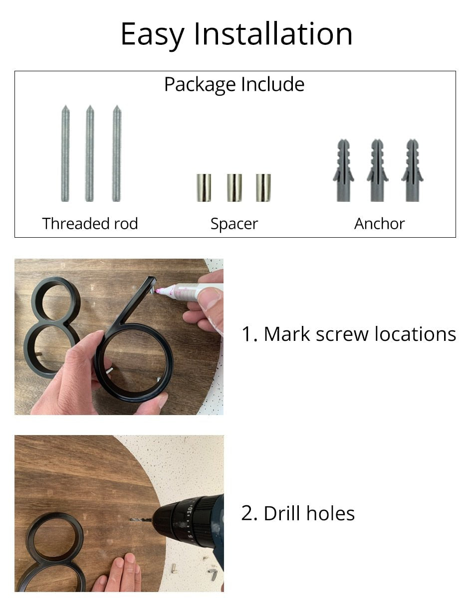 125mm Big Modern Floating House Number and Letters image 11