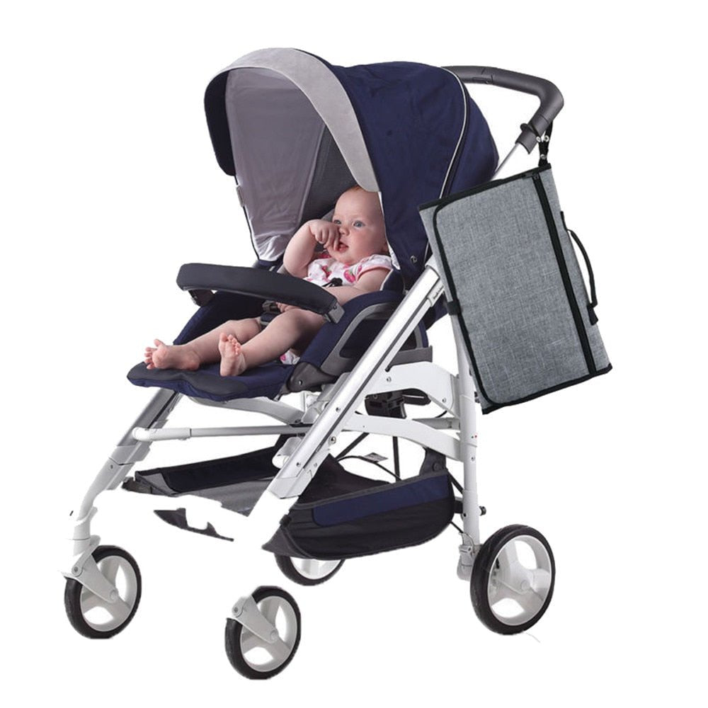 Waterproof Multifunction Portable Travel Baby Folding Diaper Bag - 3 in 1 image 26