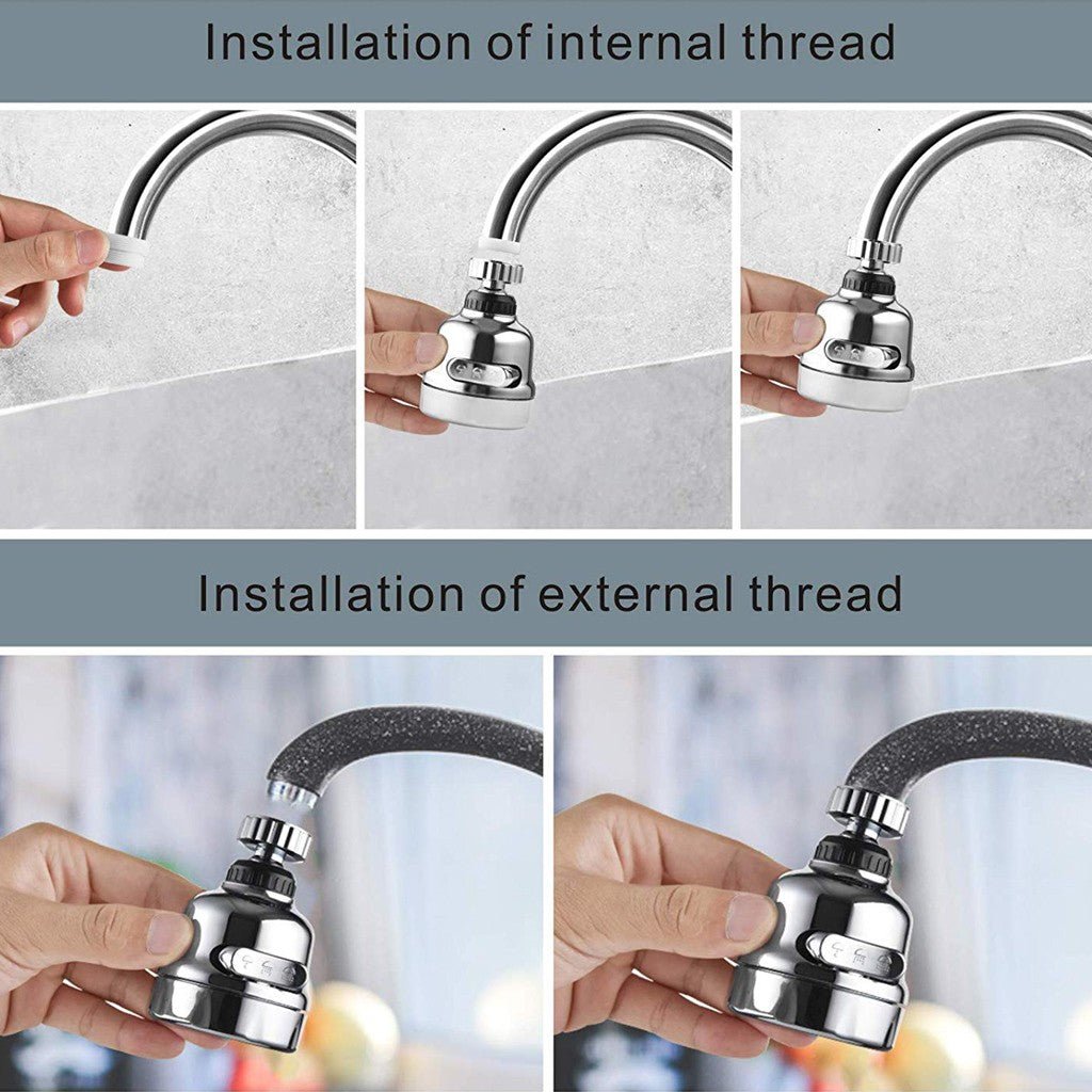 Rotatable Anti-splash Tap Booster Faucet Sprayer Shower Head image 9