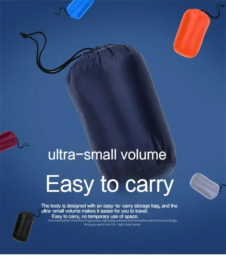 Ultra-Light Waterproof White Duck Down Jacket for Men | Casual & Portable Outdoor Winter Coat image 10