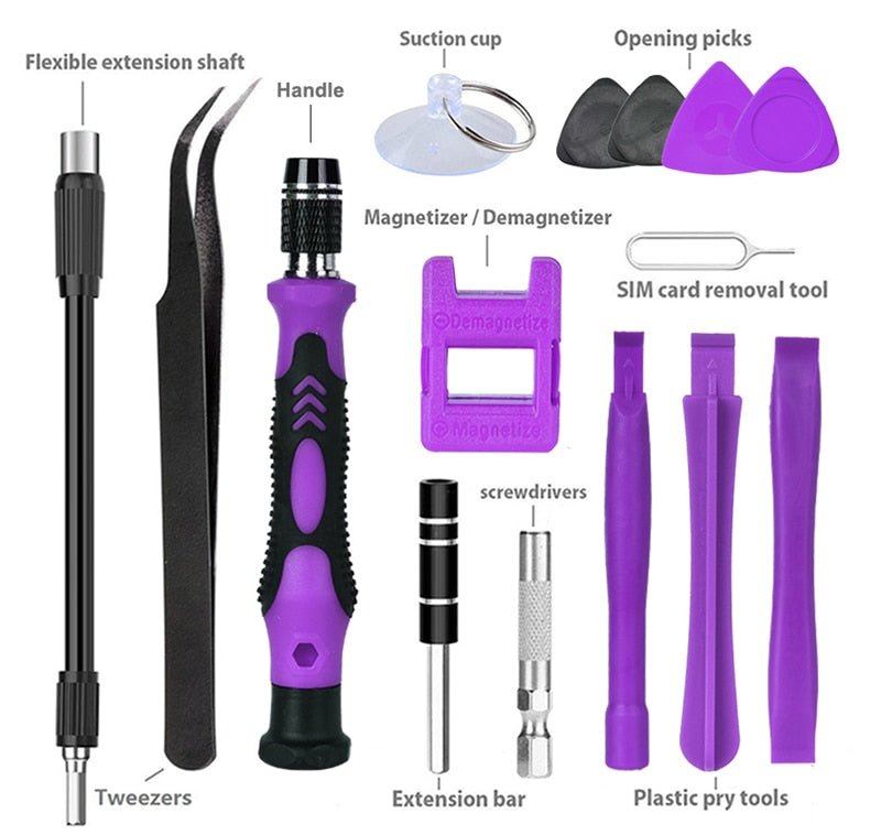 KALAIDUN 112 in 1 Magnetic Screwdriver Bit Torx Multi Mobile Phone Repair Tools Kit image 28