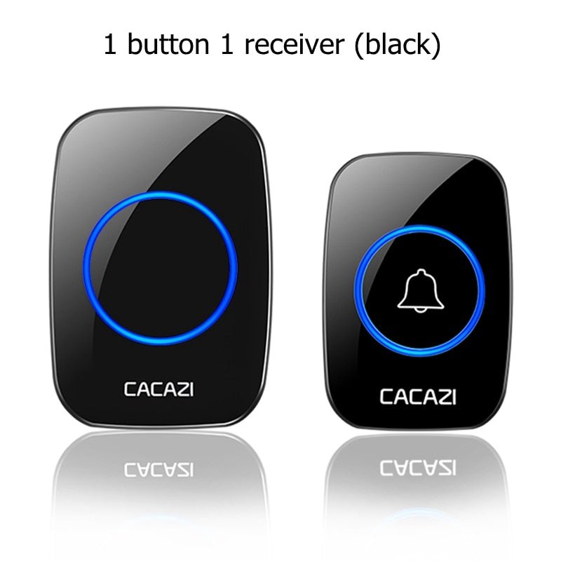 CACAZI Wireless Waterproof Doorbell – 60 Chimes, 110dB Loud, with Remote Control image
