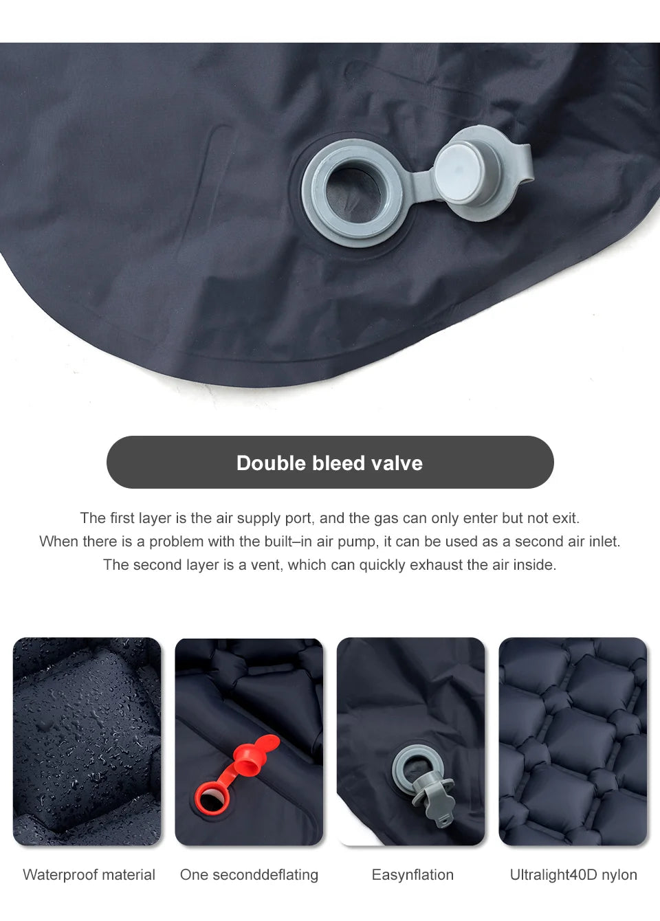 Ultralight Camping Inflatable Mattress with Pillow – Built-In Pump for Hiking & Outdoor Sleeping image 17