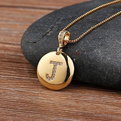 Top Quality Personalized Gold Letters Women and Girls Initial Letter Necklace - J image