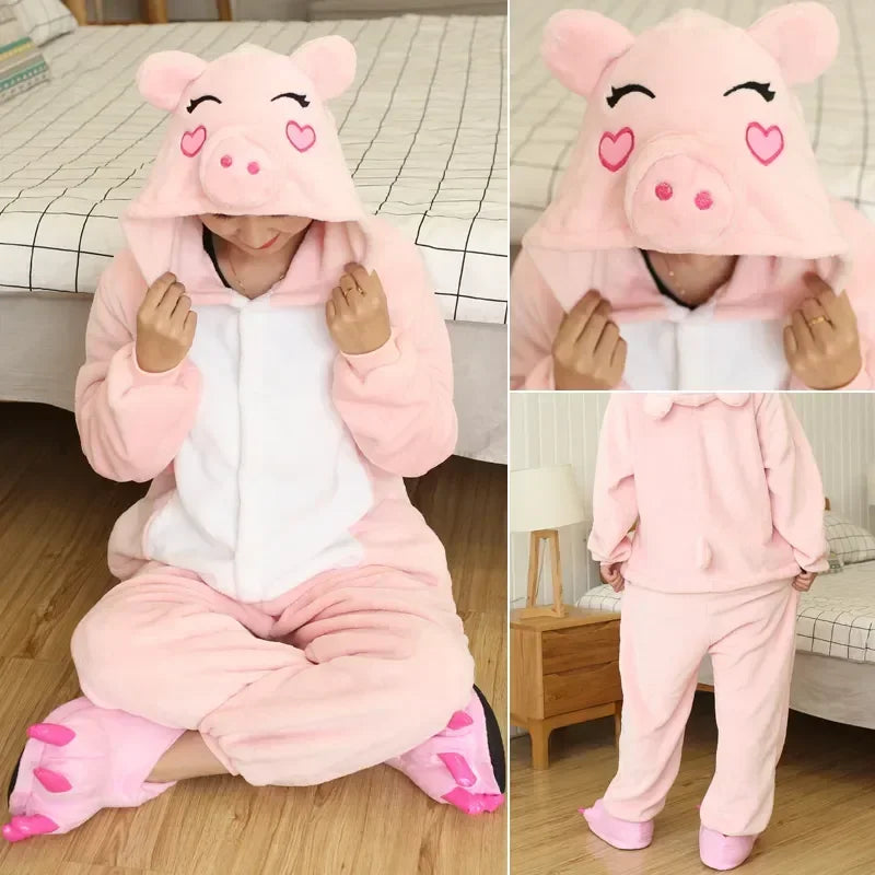 Unisex Animal Onesies for Adults | Unicorn, Lion, Panda, Cat Kigurumi Pajamas & Winter Sleepwear image 25