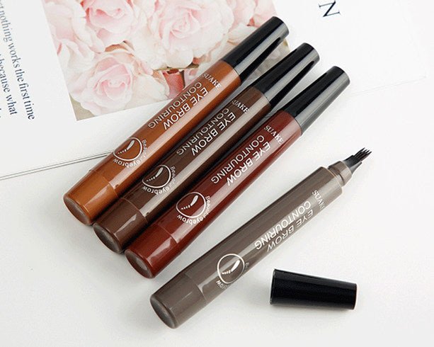 5 Colors Waterproof Eyebrow Tattoo Pencil Cosmetic | Long Lasting Natural Dark Brown Liquid Eye Brow Pencil image 7
