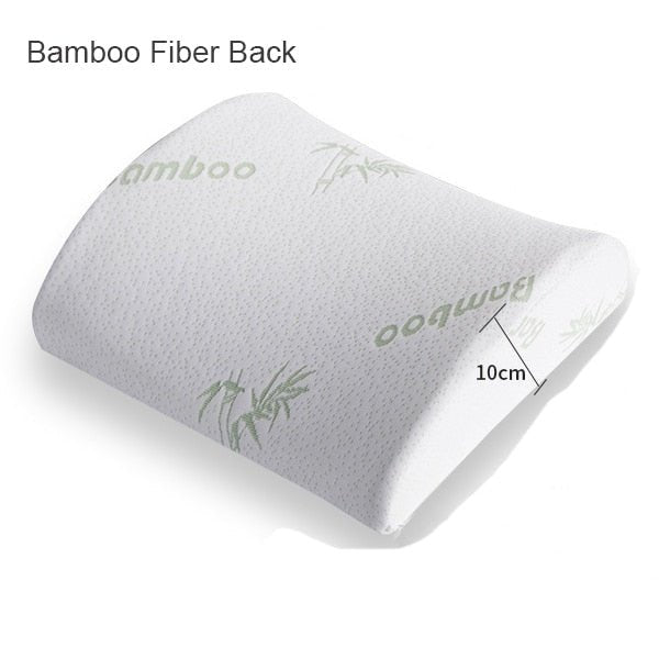 Orthopedic Hemorrhoid Seat Cushion Memory Foam Car Seat Cushion Set Slow Rebound Office Chair Waist Support Coccyx Pain Relief - Bamboo Fiber Back image