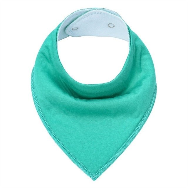 Baby Cotton Bandana Bibs - Green image