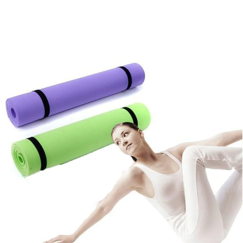 Durable Non-Slip Yoga Mat 4MM Thick, 173cm x 61cm ‚Äì Ideal for Fitness, Pilates, and Workout with Bandage image 14