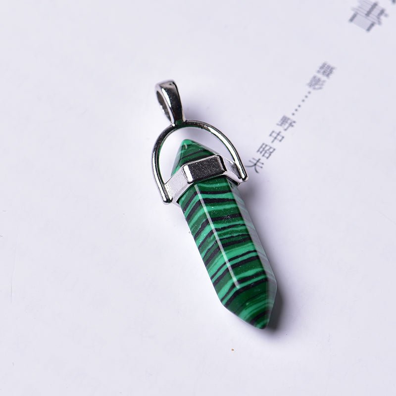 1PC Natural Amethyst Rose Quartz Crystal Point Pendant image 3