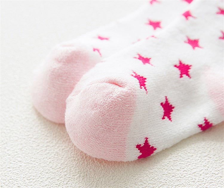 5 pair High Quality Thickened Cartoon Comfort Cotton Newborn Socks image 19